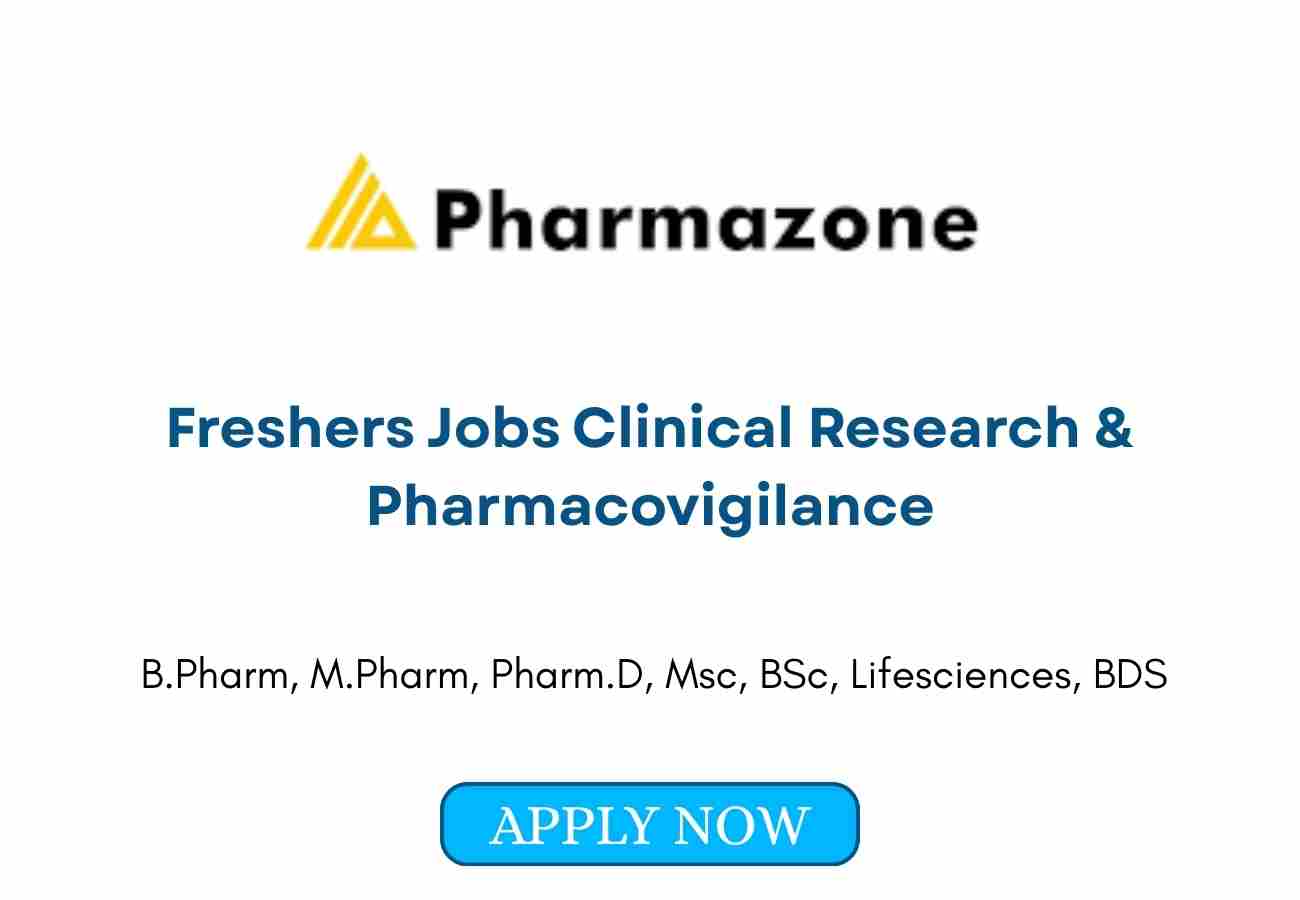 Freshers Jobs CRA Pharmacovigilance