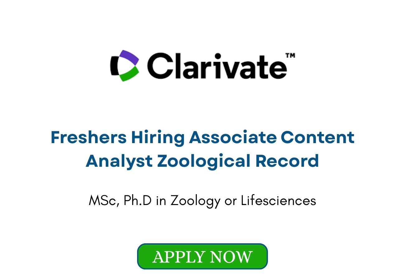 Clarivate Freshers Hiring Associate Content