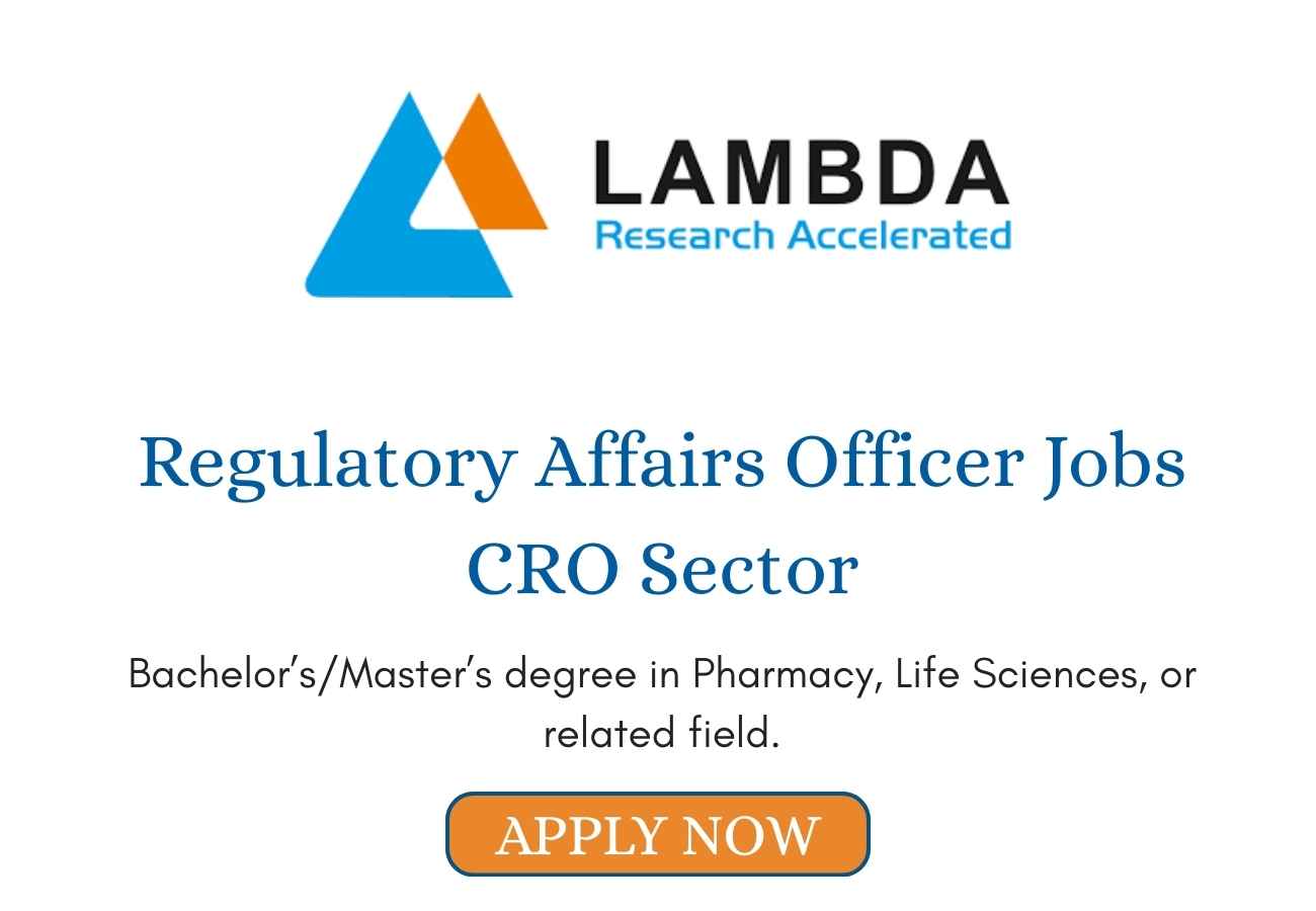 Regulatory Affairs Officer Jobs