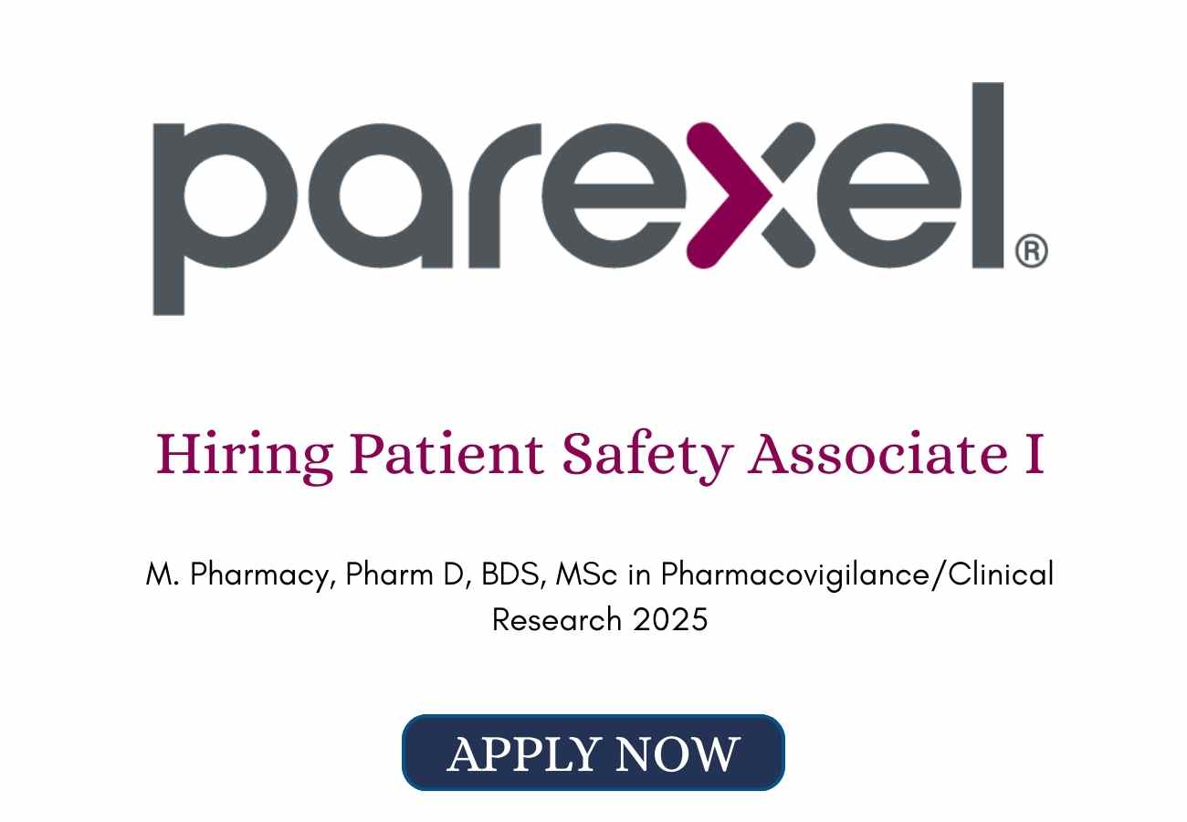 Parexel hiring Patient Safety Associate I