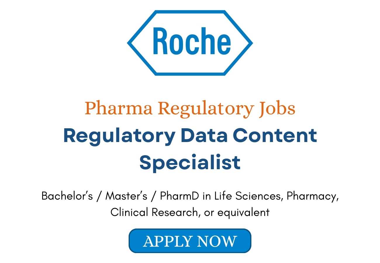 Regulatory Data Content Specialist Pharma Jobs