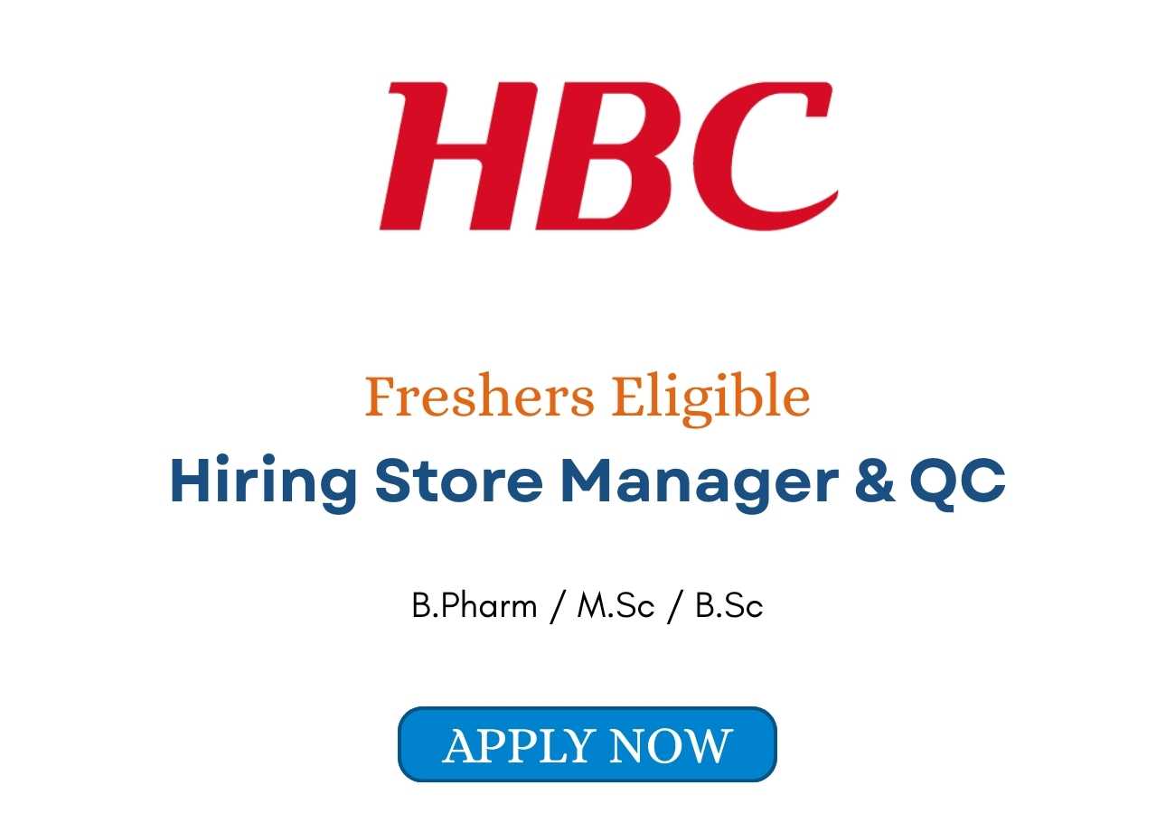 HBC Healthcare Hiring Store Manager QC