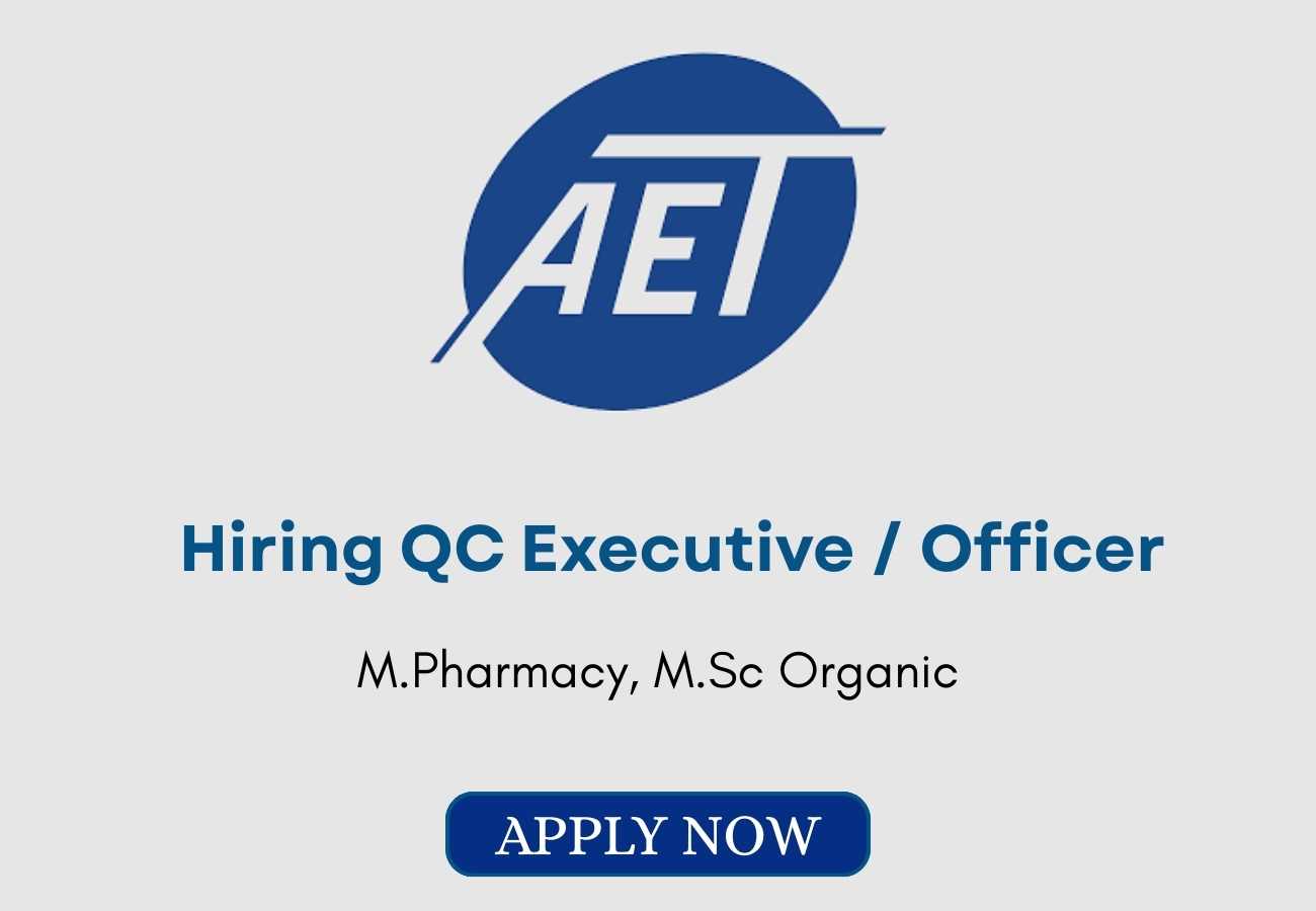 AET Laboratories Hiring QC Executive Officer