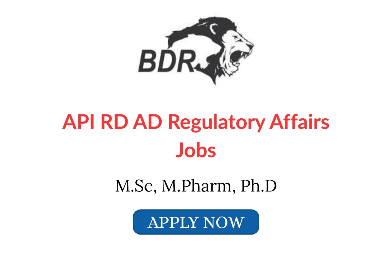 API RD AD Regulatory Affairs Jobs in Gujarat
