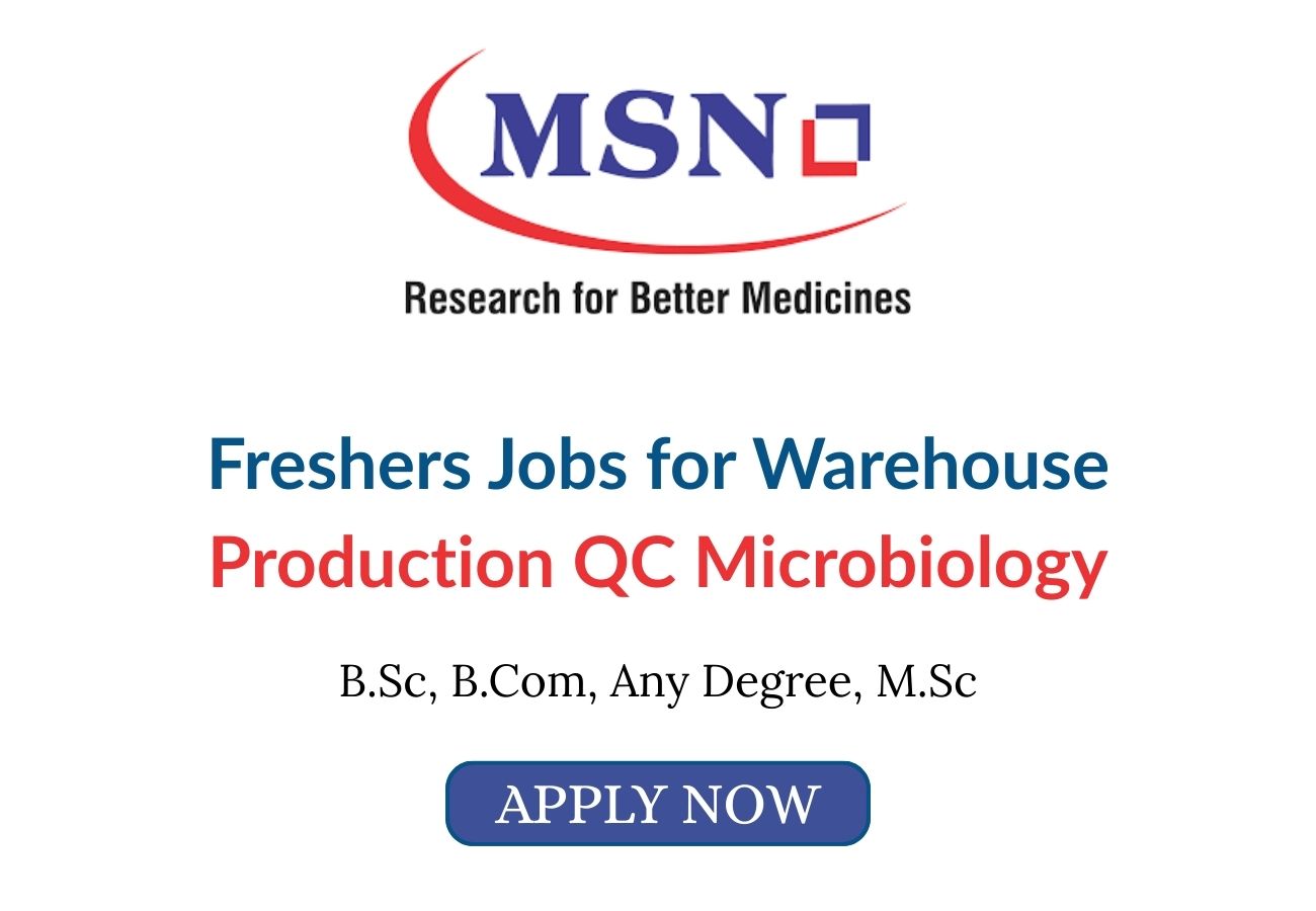 Freshers Jobs for Warehouse Production QC