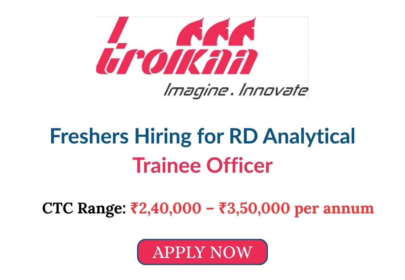 Freshers Hiring for RD Analytical Trainee