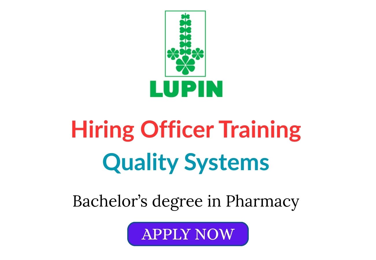 Lupin Hiring Officer Training Quality Systems