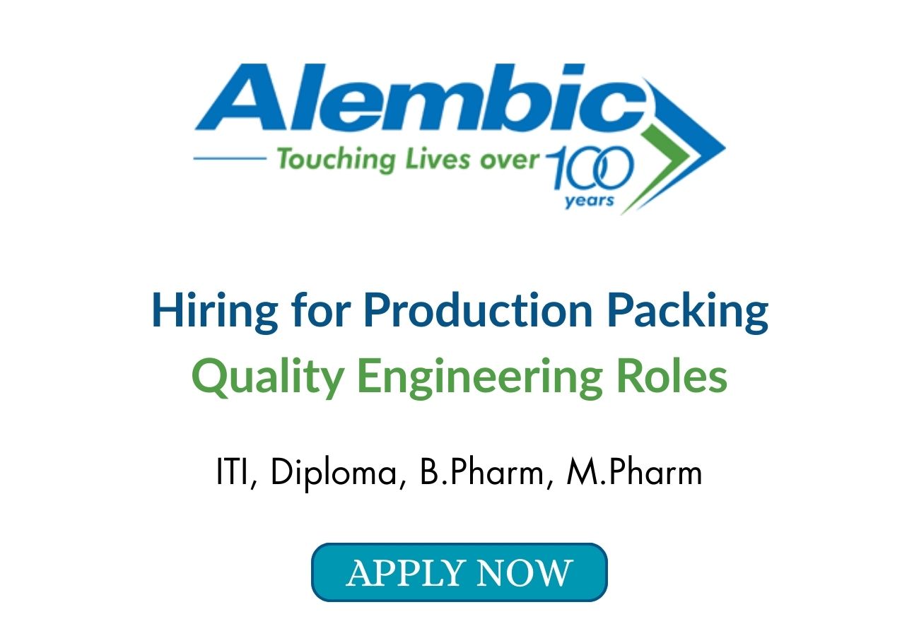 Alembic Pharmaceuticals Hiring for Production