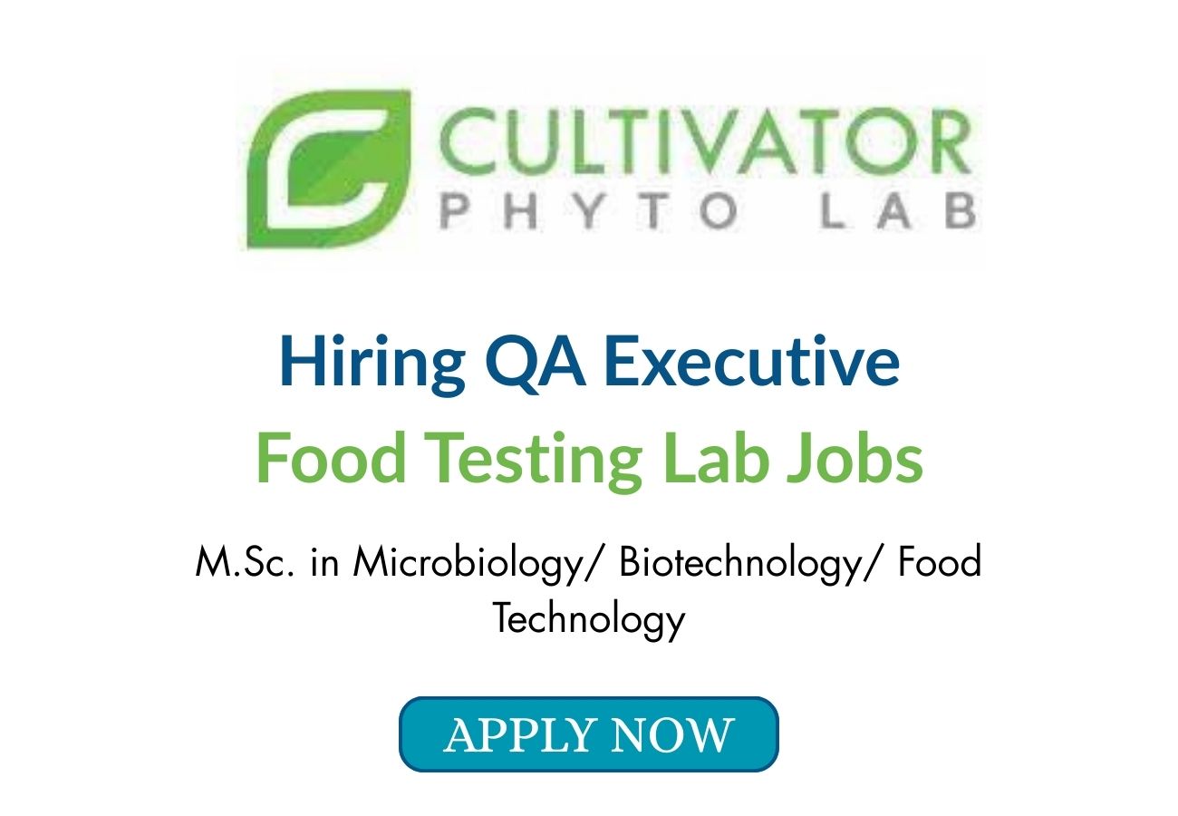 Cultivator Phyto Lab Hiring QA Executive