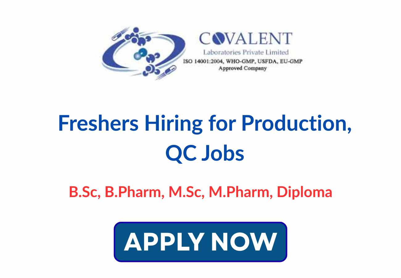 Freshers Hiring for Production QC Jobs