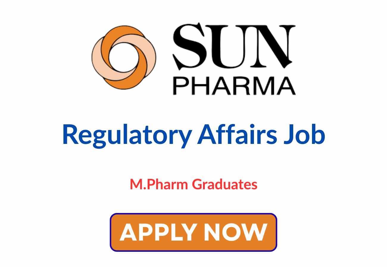 Regulatory Affairs Job at Sun Pharma