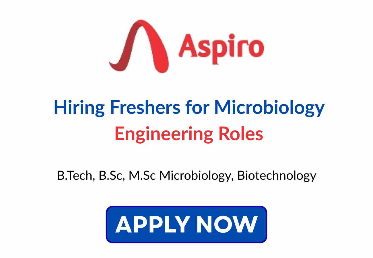 Hiring Freshers for Microbiology Engineering