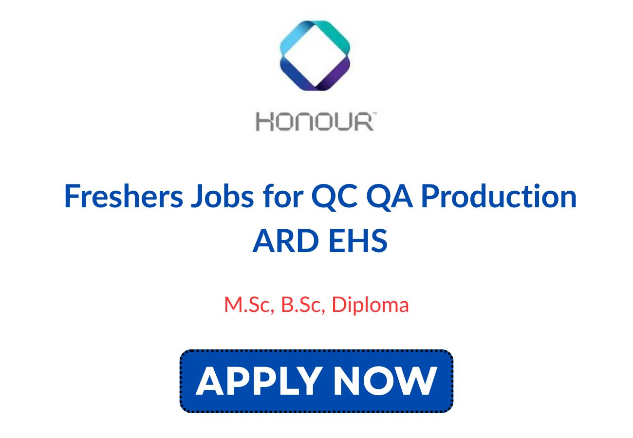 Freshers Jobs QC QA Production ARD EHS