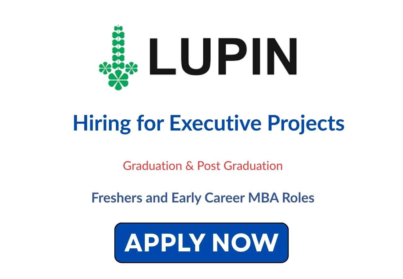 Freshers Jobs Lupin Hiring for Executive