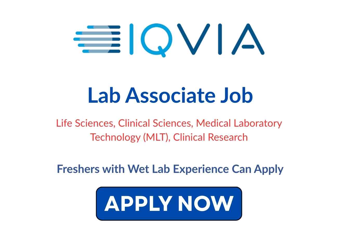 Lab Associate Job for Freshers at IQVIA