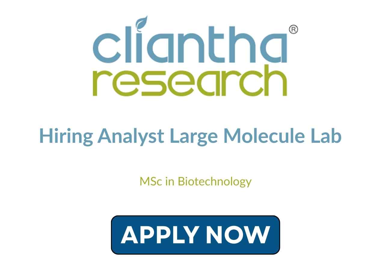 Hiring Analyst Large Molecule Lab