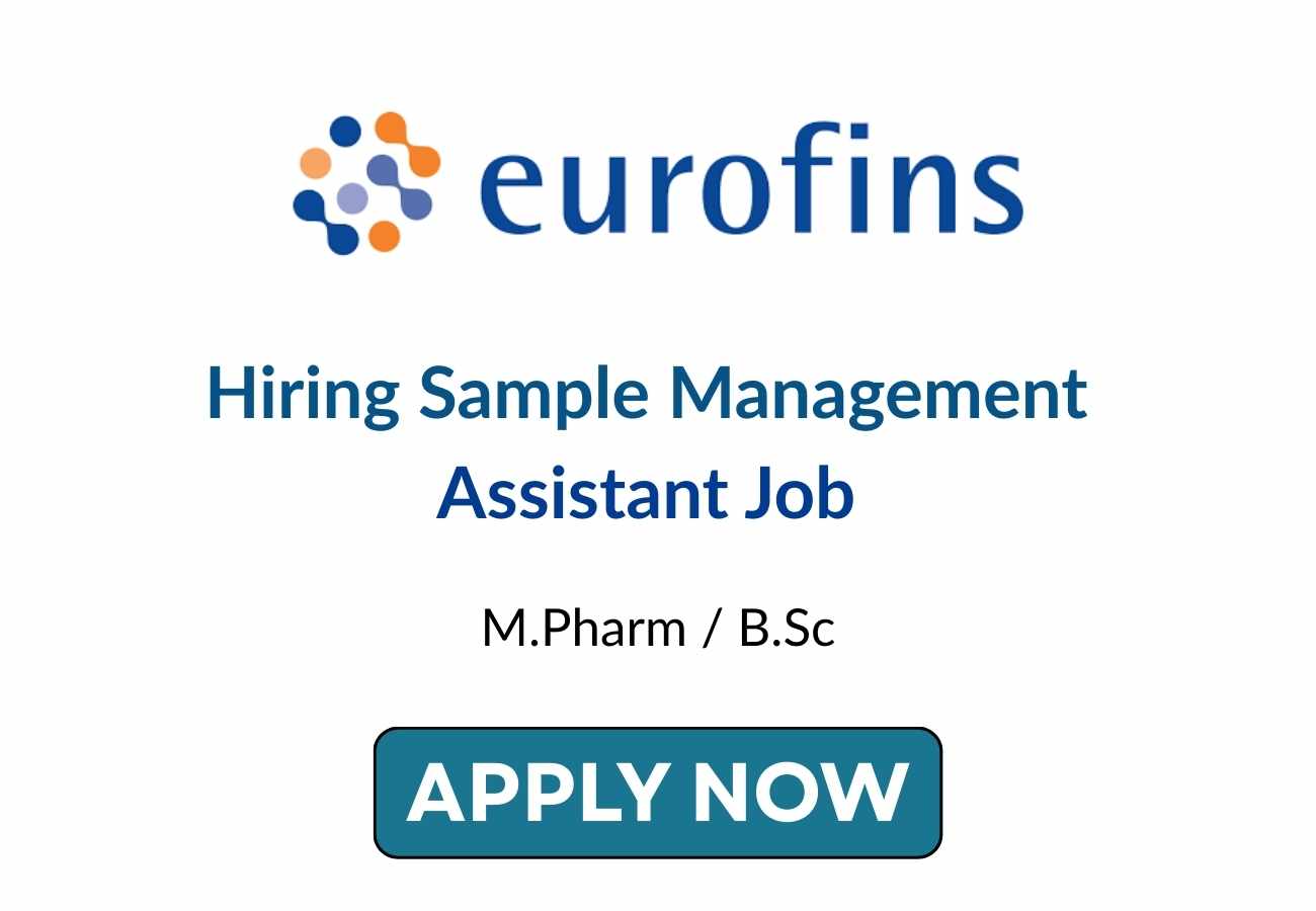 Eurofins Hiring Sample Management Assistant Job
