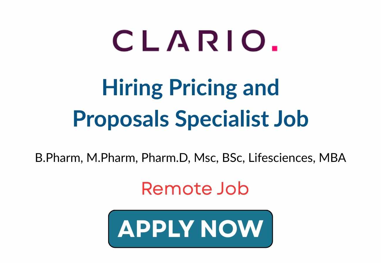 Clario Hiring Pricing and Proposals Specialist