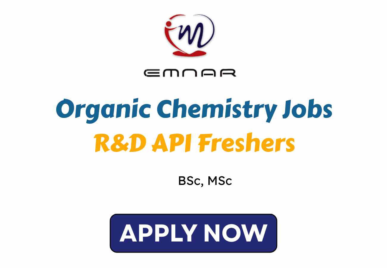 Emnar Pharma Hiring RD API Freshers