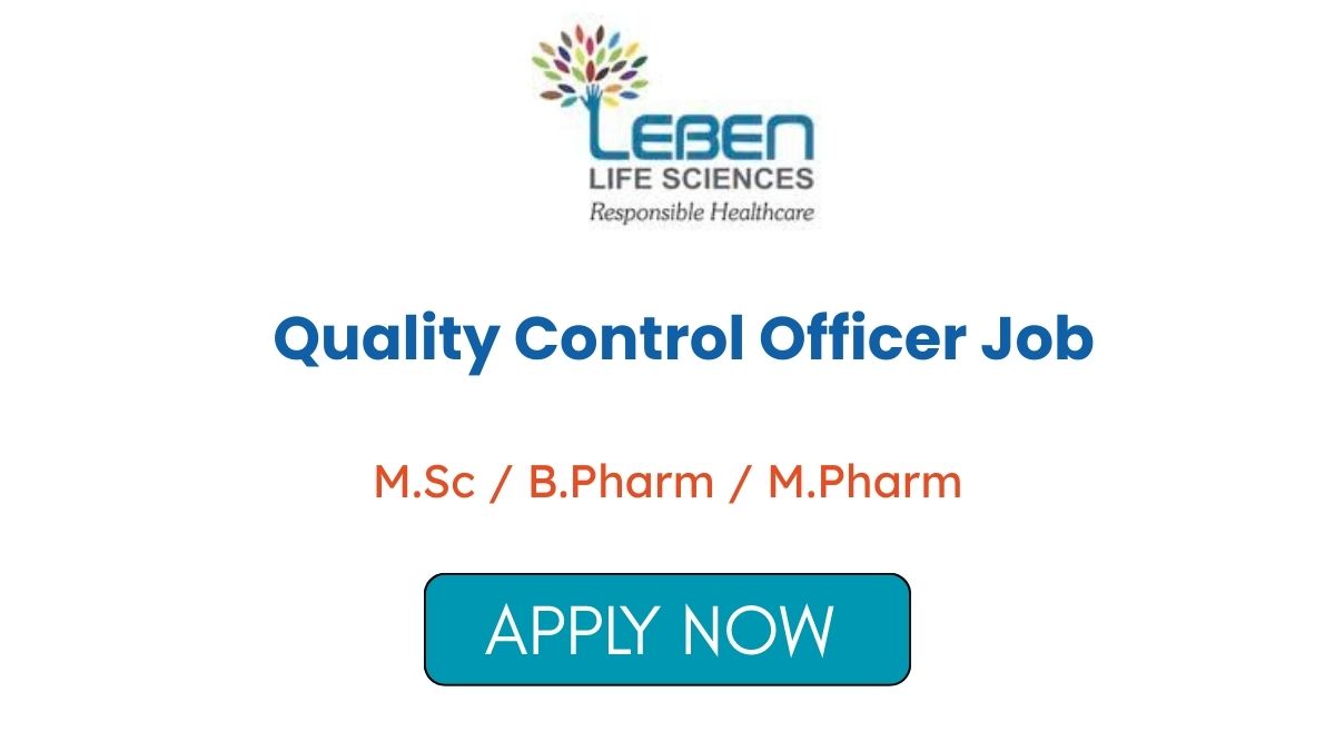 Quality Control Officer Job at Leben