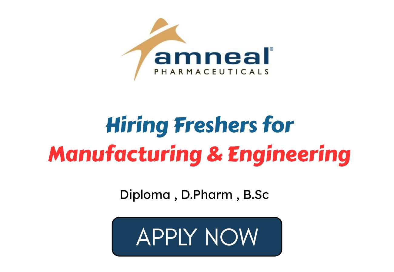 Hiring Freshers for Manufacturing Engineering