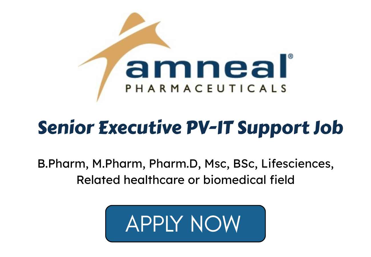 Senior Executive PV-IT Support Job Amneal
