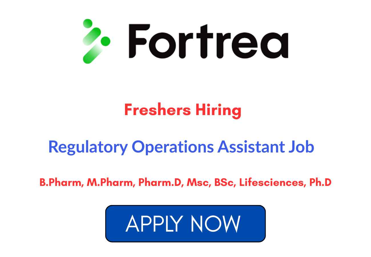 Regulatory Operations Assistant Freshers Job