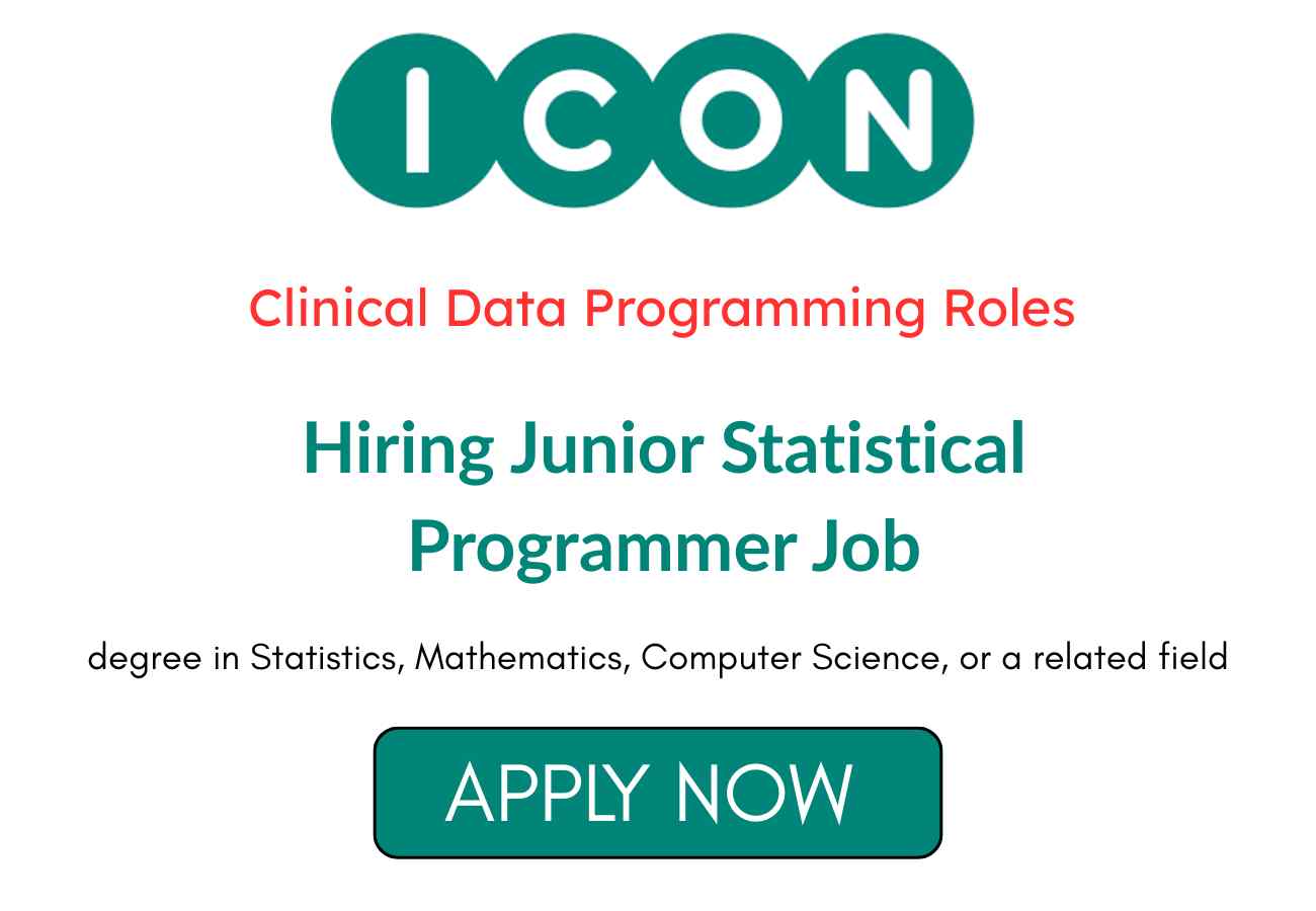 Junior Statistical Programmer Job at ICON plc