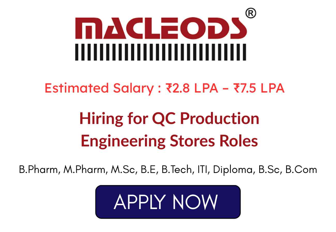 Hiring for QC Production Engineering Stores