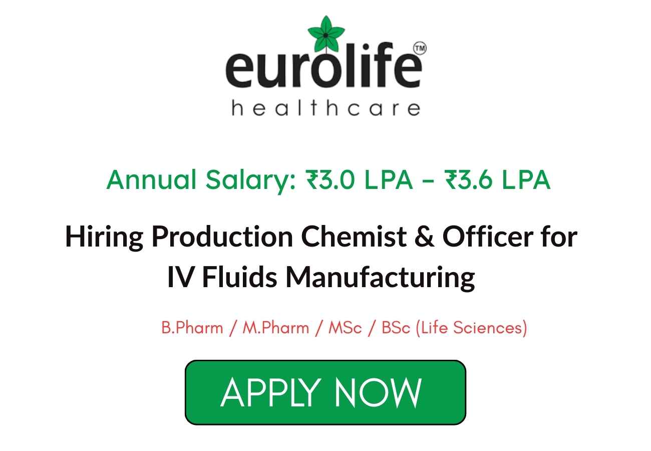 Hiring Production Chemist IV Fluids Job