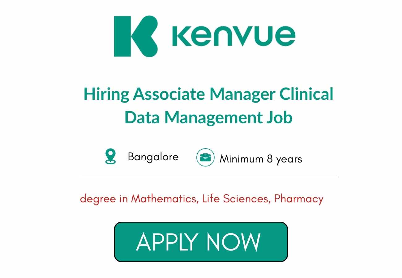 Kenvue Hiring Associate Manager Clinical Data
