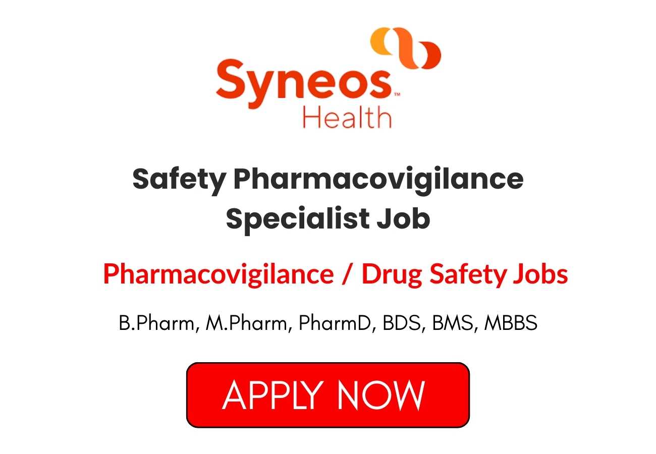 Safety Pharmacovigilance Specialist Job