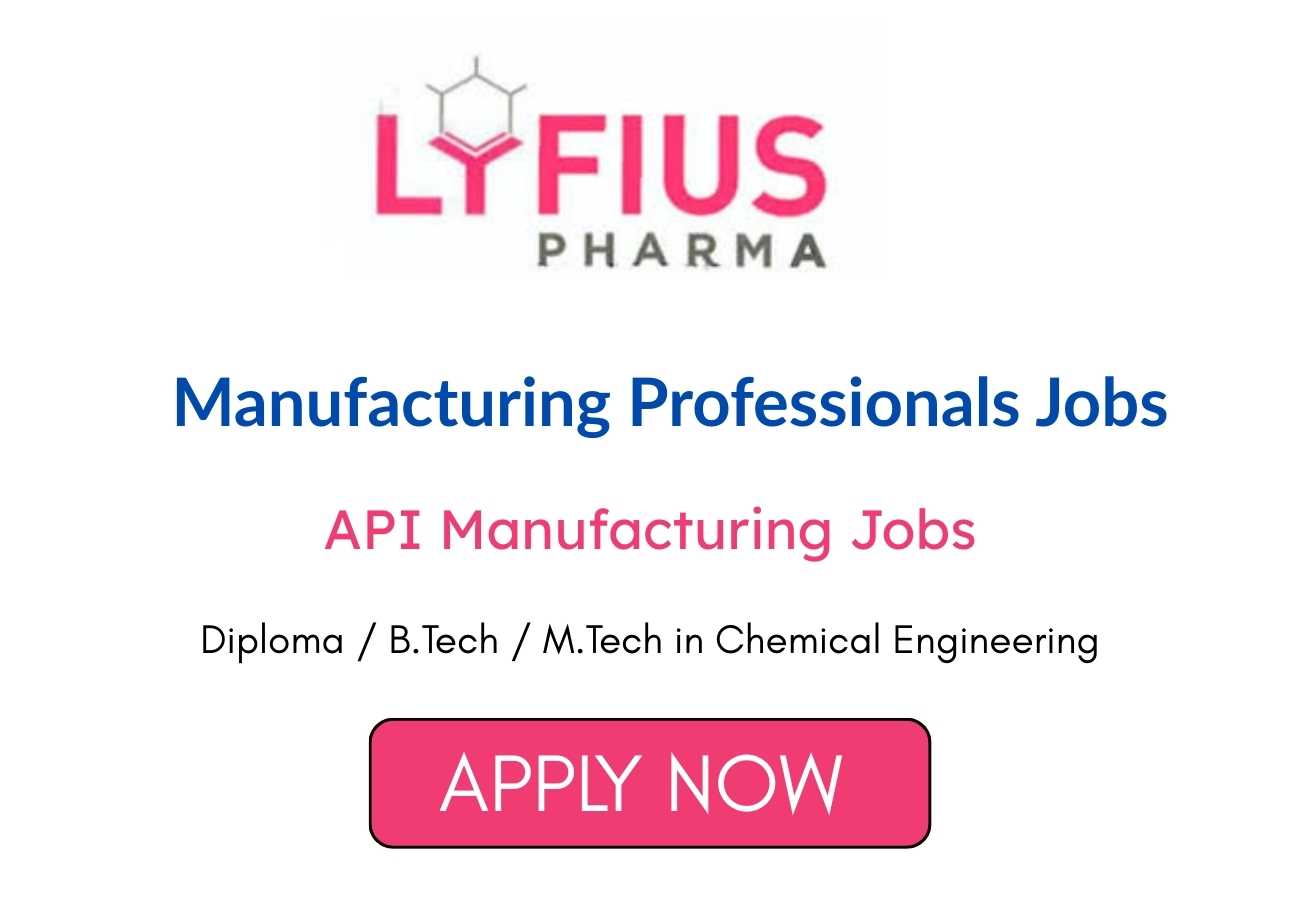 Manufacturing Professionals Jobs at Lyfius