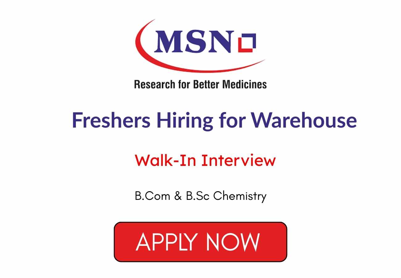 Freshers Hiring for Warehouse