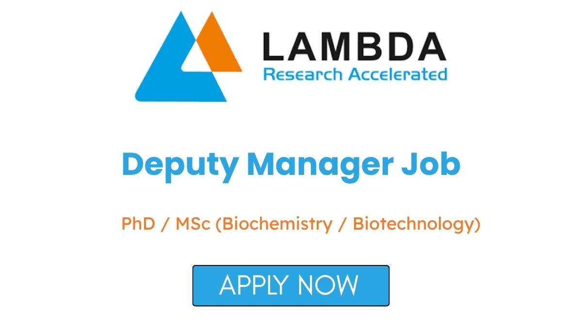 Deputy Manager Job at Lambda