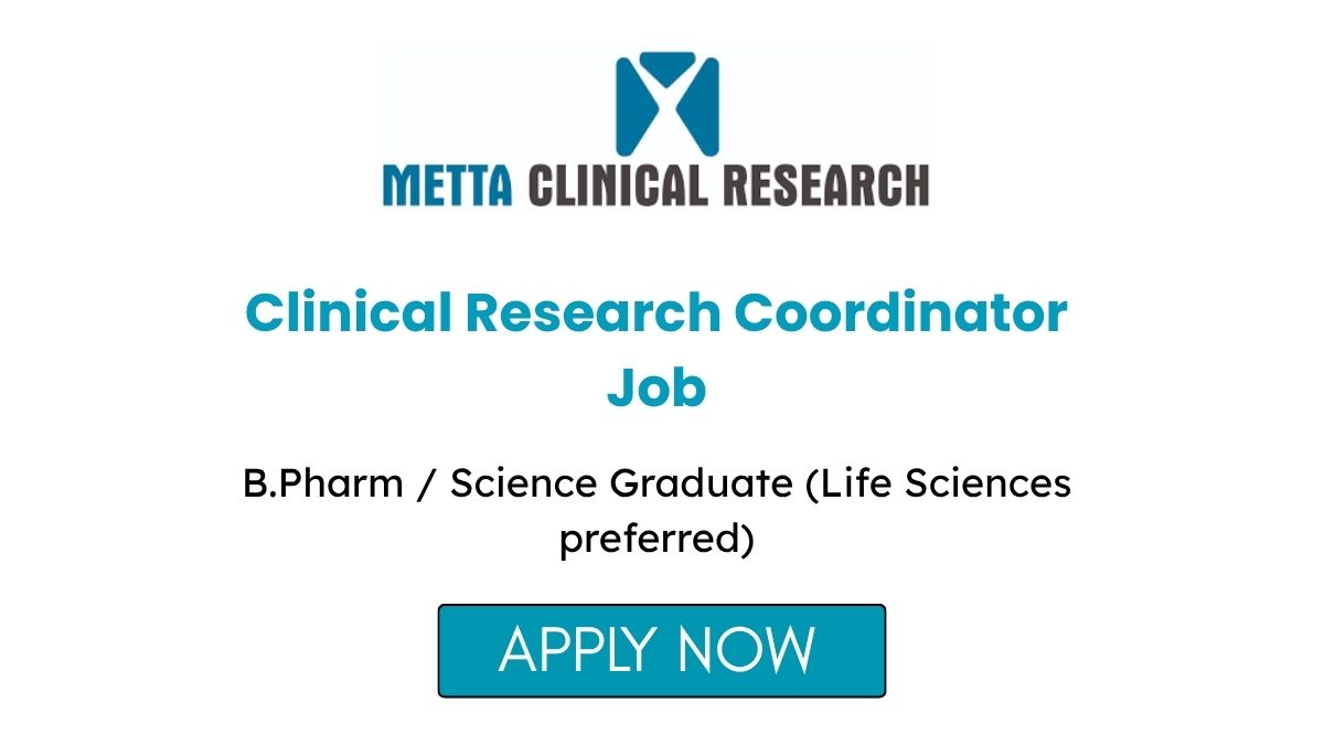 Clinical Research Coordinator Job at Metta