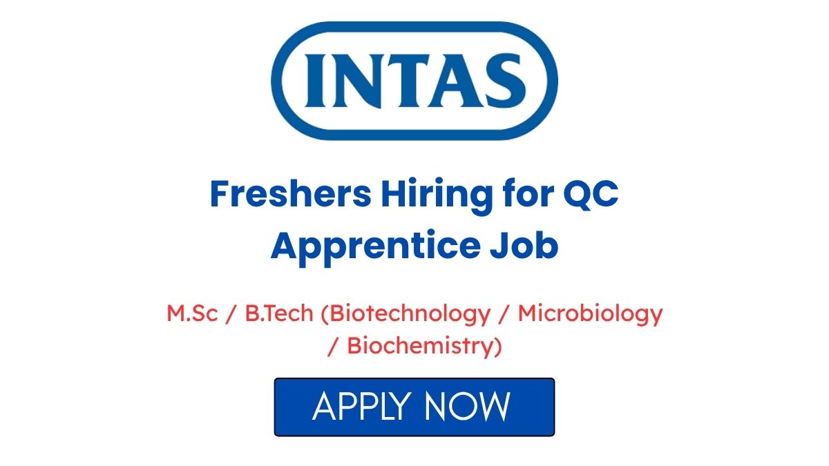 Freshers Hiring for QC Apprentice Job
