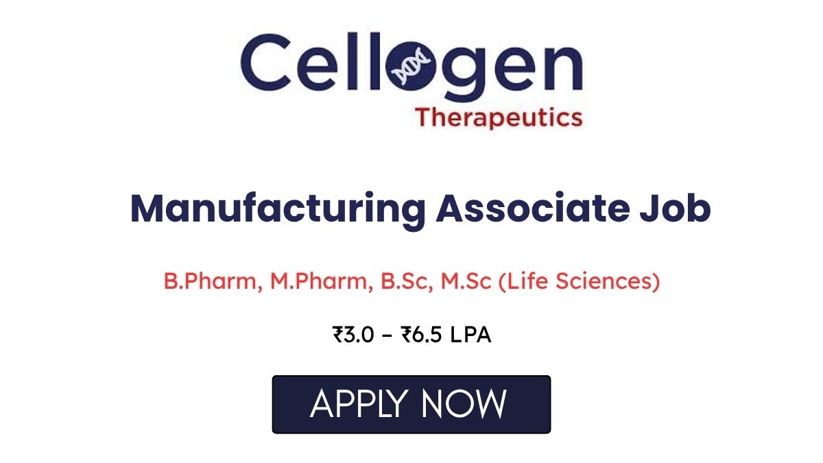 Manufacturing Associate Job at Cellogen