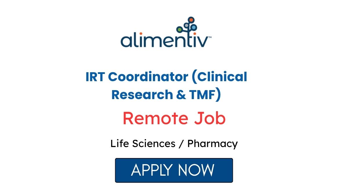 IRT Coordinator Remote Job at Alimentiv