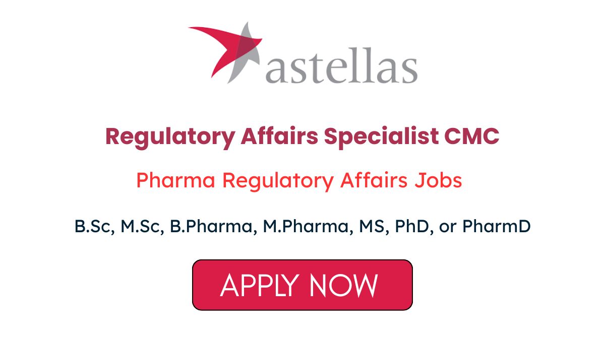 Hiring Regulatory Affairs Specialist CMC