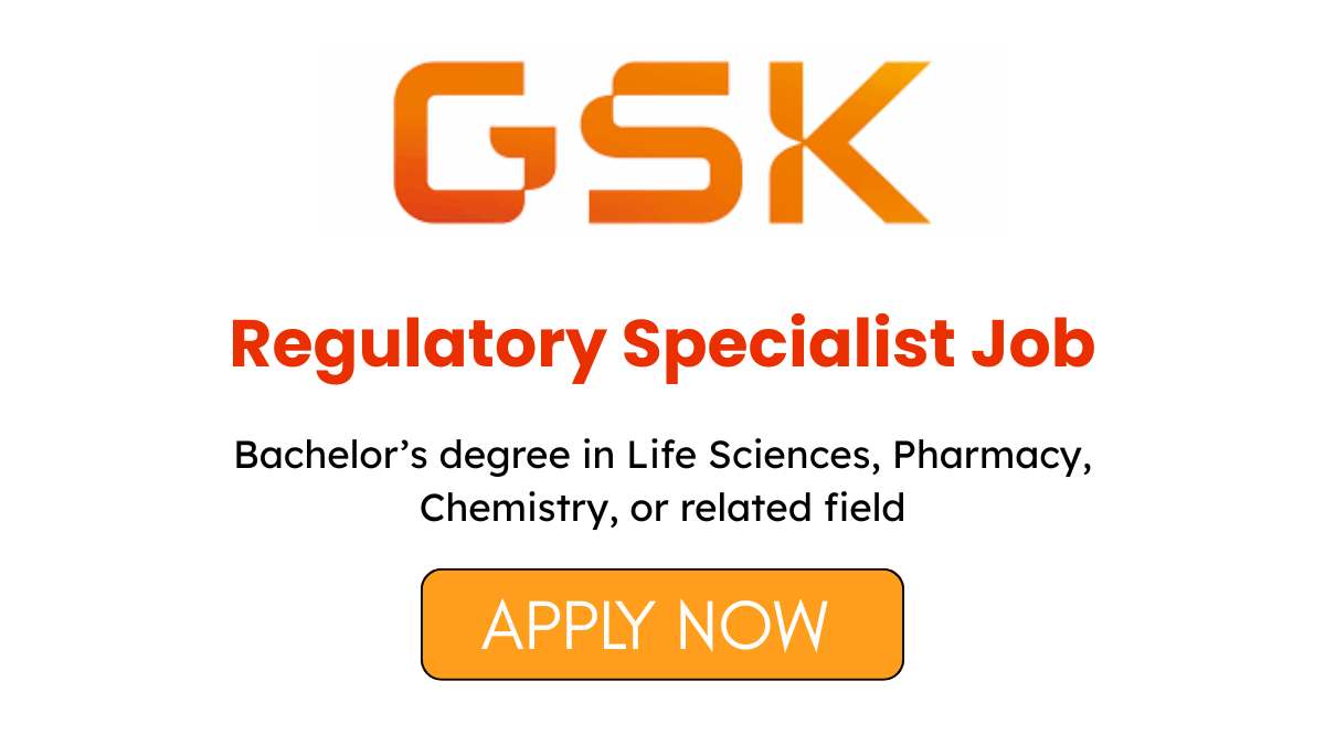 Regulatory Specialist Job at GSK
