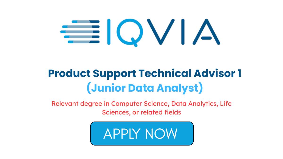 IQVIA Hiring Junior Data Analyst Job