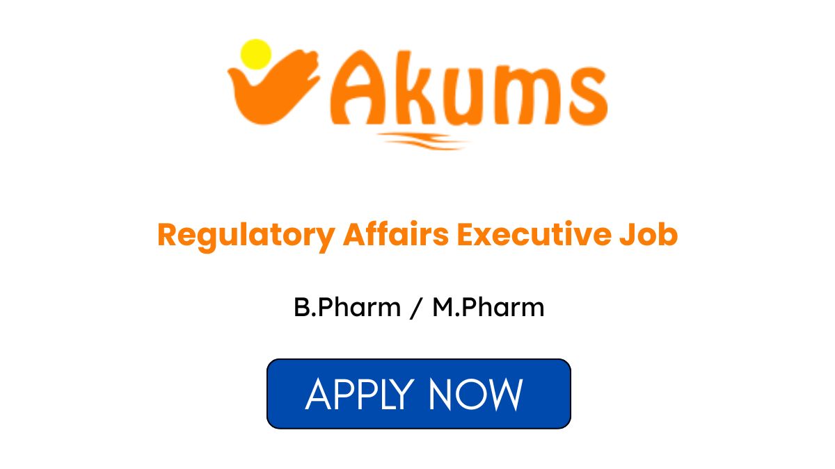 Regulatory Affairs Executive Job at Akums