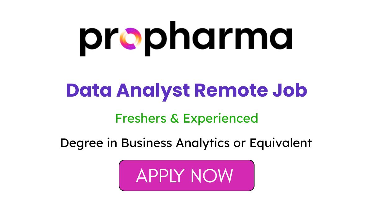 Data Analyst Remote Job at ProPharma