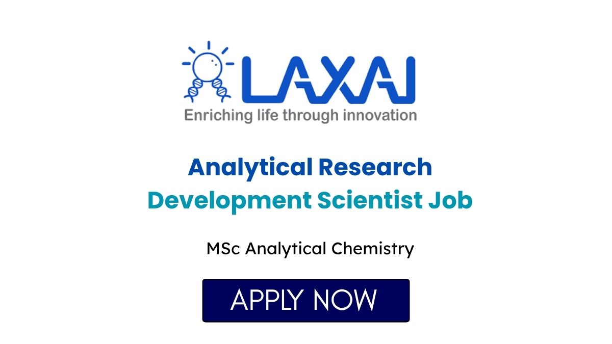 Analytical Research Development Scientist Job at LAXAI Life Sciences