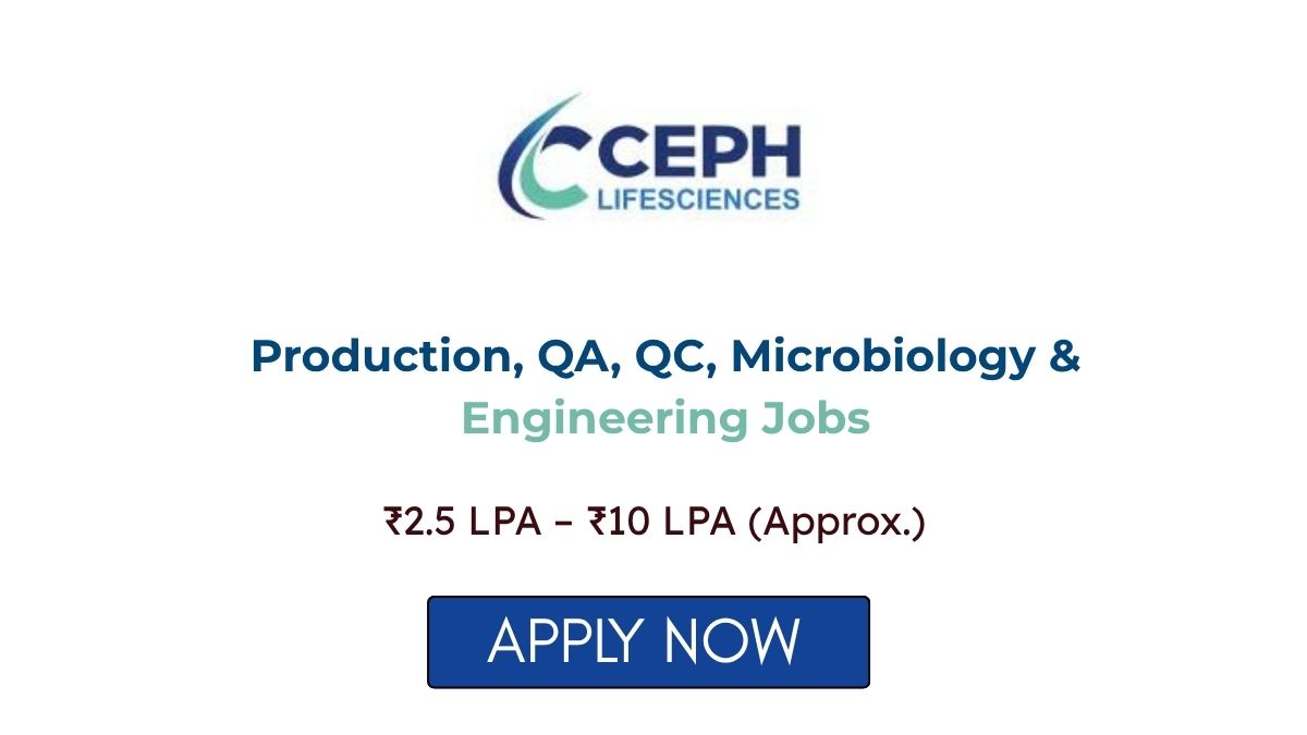 Production QA QC Microbiology & Engineering Jobs at Ceph Lifesciences